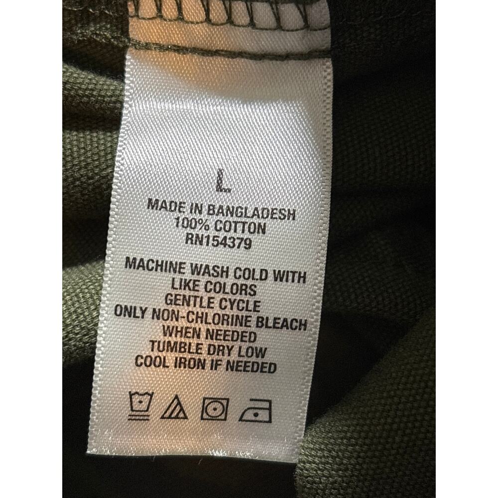 Aeropostale Army Green Cargo Pants Women's Large Elastic Waist‎ Straight Leg - Picture 4 of 11